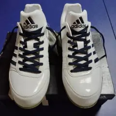adidas 28cm野球スパイク ホワイト/ネイビー