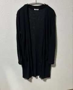 GLACIER ブラック ロングカーディガン M