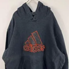 USA古着 00s y2k adidas アディダス ロゴ 刺繍 パーカー