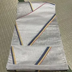 幾何学模様 グレー系 袋帯