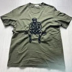 Paul Stuart アイコニック刺繍Tシャツ50 カーキのサムネイル