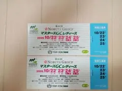 第24回 NOBUTA GROUP マスターズGCレディース 特別入場券 2枚