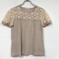 822 ATELIER SIX 半袖ニット ベージュ 38のサムネイル