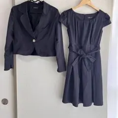 2点セット L's Mary エルズマリー ジャケット ワンピース ネイビー M