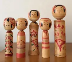 伝統こけし 3体セット 創作こけし - メルカリ