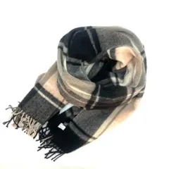 Y601-36 ROPE 로페 체크 대형 스톨 프린지 머플러