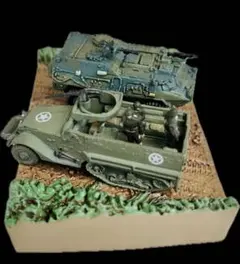 ドイツ軍偵察部隊 輪装甲偵察Sd.Kfz.222ジオラマ情景ジオラマセット