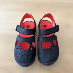 adidas 黒赤 サンダル 21㌢