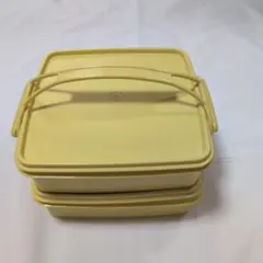美品】タッパーウェアー タッパーウェーブ2000 角型 小 シール付