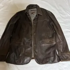 カーコート レザー 牛革 ブラウン ヴィンテージ 古着 キムタク 90s GAP オールドギャップ Tバック 肉厚 レザー コート XL