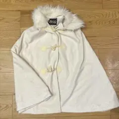トゥララデリズリサ　LIZLISAホワイト　ポンチョ　ファー　春　秋