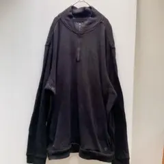 アメリカ古着　AXIST　メンズ　ジッパー付　プルオーバー　カットソー　ブラック