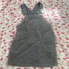 petit main グレー ジャンバースカート S サロペット ハート　80