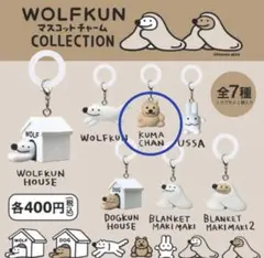 WOLFKUN ウルフくん マスコットチャーム ガチャガチャ KUMACHAN