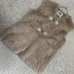 《良品》 ZARA ファーベスト ベージュ XS オシャレ 華やか 重ね着