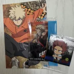 【匿名発送】ヒロアカ爆豪勝己ポストカード カード 切島シール3枚セット