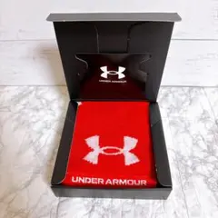 ✨️新品未使用✨️アンダーアーマー 今治タオルハンカチ I WILL. レッド 箱付