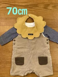 プティマイン　ロンパース＆スタイ3点セット♪70㎝