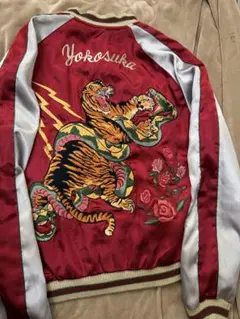 美品 ２面用 テーラー東洋 虎 富士山 日本限定 スカジャン vintage テーラー東洋 リバーシブル スカジャン 虎 富士山 刺繍 M - メルカリ