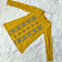 新品未使用！【スカイボンバー】薄手長袖チュニック 発色の綺麗なマスタード色 M