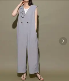 ダブルボタンフリルポイントオールインワン　　エイミーロウ