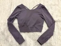 最終値下げ！パープル 長袖 パーソナルトレーニング　ヨガウェア 新品タグ付き