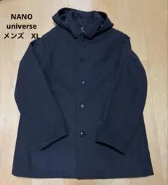 NANO universeナノユニバース　フード付きウールコート メンズ　XL