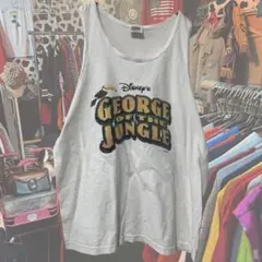 レア　90s Disney Made in USA ジャングルジョージ タンクのサムネイル