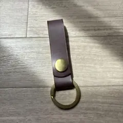 【週末セール】 コードバン　ベルトループ　　キーリング　真鍮　新喜皮革のサムネイル