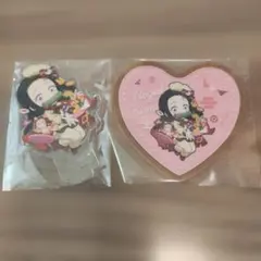 竈門禰豆子　バレンタイン＆ホワイトデー　アクリルスタンド＆コースター　2点セット
