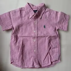 Ralph Lauren ピンクチェック シャツ　サイズ90