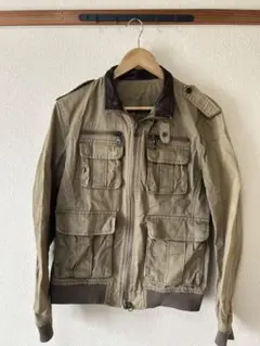 Men's Bigi カーキ ミリタリージャケットのサムネイル