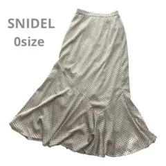 【SNIDEL】美品ドットジャガードナロースカート BEG 0サイズ
