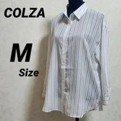 COLZA ストライプシャツ M 七分袖 ホワイト 【美品】　ハニーズのサムネイル