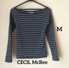 【CECIL McBee 】ボーダー 長袖 カットソー✿M