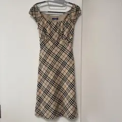 バーバリー ロングワンピース カシュクール ノバチェック 希少カラー