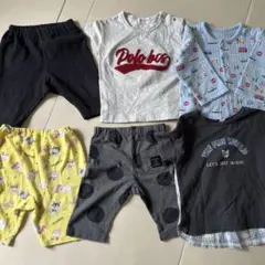 ユニクロ　レギンス、ポロ　水通のみ　アンパンマン　パンツ　パジャマ　ルームウェア