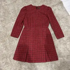 赤 ミニワンピース