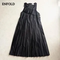 ENFOLD SOLOTEX サテン プリーツ ジャンパースカート 黒 36 エンフォルド ENFOLD SOLOTEX サテンプリーツ ジャンプスカート - メルカリ