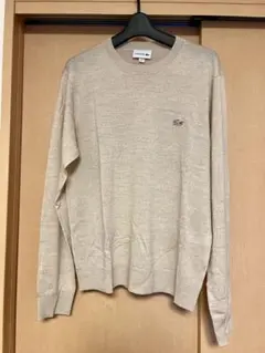 Lacoste ベージュ 長袖ニットセーター