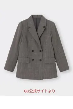 ダブルブレストチェックジャケット