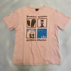 AIGLE 半袖Tシャツ ピンク キャンプ柄のサムネイル