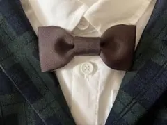 蝶ネクタイ　ブラウン　茶　ハンドメイド