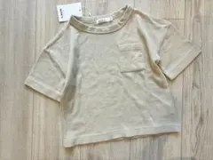 110cm ペアマノン　ワッフル生地　Tシャツ　ベージュのサムネイル