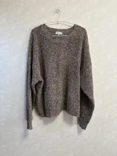 新品　ブラウン系 ニットセーター 長袖 4L