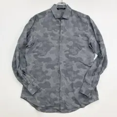 希少サイズ　NEIL Barrett シャツ　イタリア製　ストライプ　カモフラのサムネイル