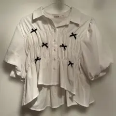 ems♡ホワイト 半袖ブラウス