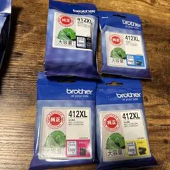 brother 412XL インクカートリッジ 大容量 4個セット インクのチップス LC412XL 大容量 ブラザー プリンターインク LC412XL