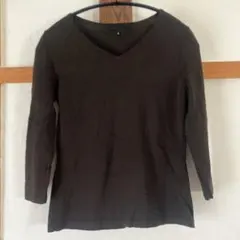 UNTITLED ブラウン Vネック 長袖ニット 【S】