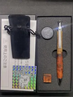 こぶた工房　極上花梨瘤紅白グロテスク　シャープペンシル0.5 おまけ付き こぶた工房 極上花梨瘤紅白グロテスク シャープペンシル0.5